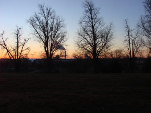 from carroll mansion at sunrise
