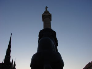 monument at sunrise