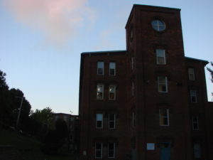 mill tower at sunrise