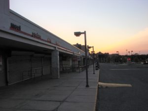 shopping center at sunrise
