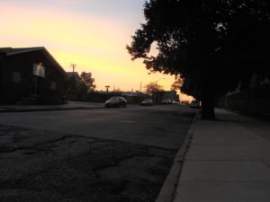 eager street at dawn