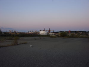 brownfield at sunrise