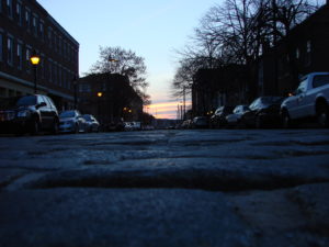 thames street at sunrise